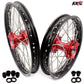 KKE 17"*1.4/14"*1.6 Spoked Small Kid's Wheels Set For KTM SX 85 2003-2020 Red Hub