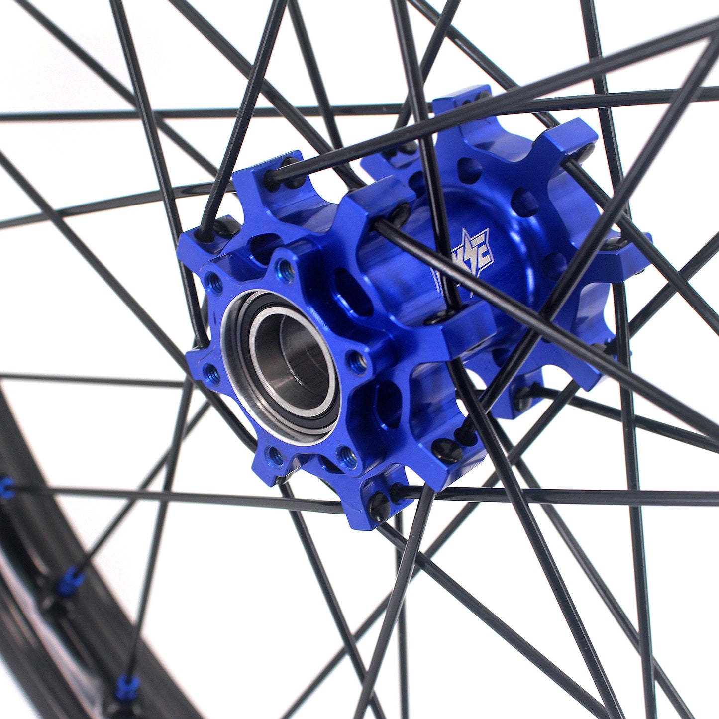 China Stock KKE 1.6*19" & 1.85*16" Electric Dirtbike Wheels Rim For Sur Ron Light Bee-X 2019-2024 Blue Nipples